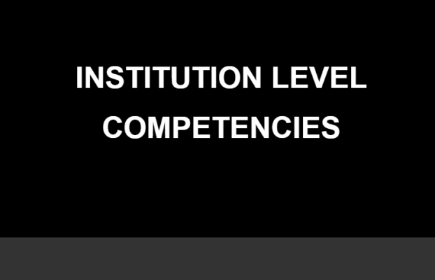 Institution Level Competencies
