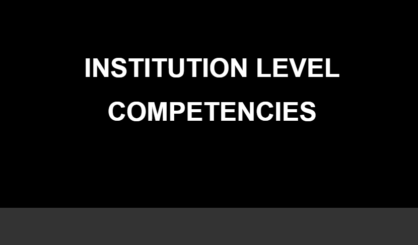 Institution Level Competencies