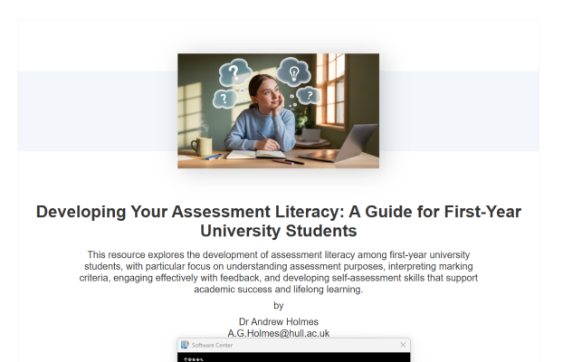 A guide for students – developing assessment literacy – interactive resource